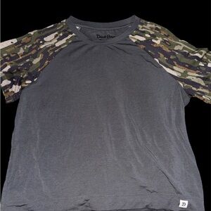 Duck Camp Gray Camo Sleeve Women's Tee